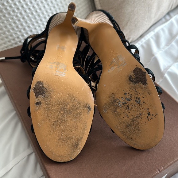 Coach Salvadora Black Suede Lace up Sandal - SIZE 8.5 - Picture 8 of 12